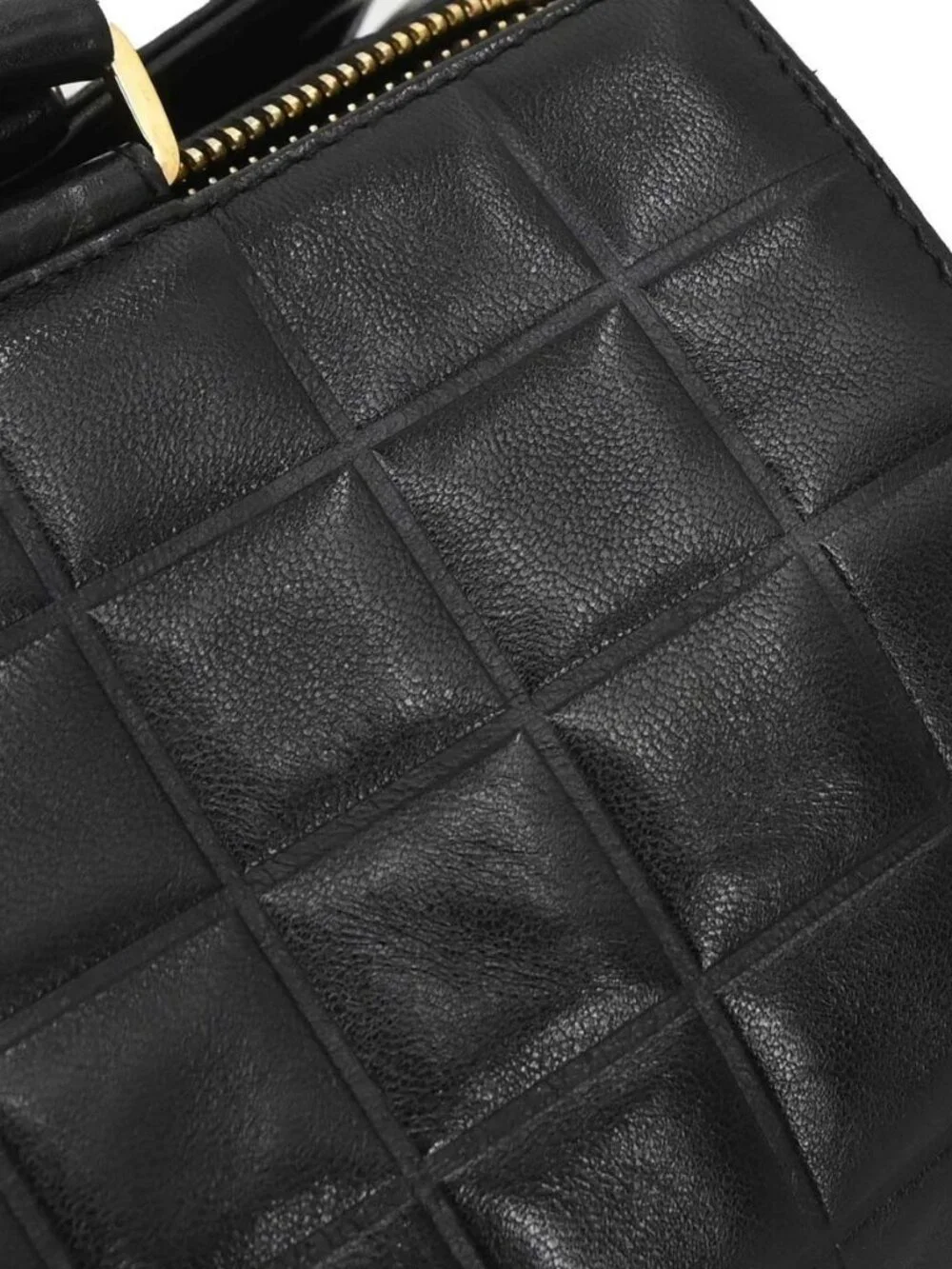Chanel Black Lambskin Choco Bar Handbag 198221